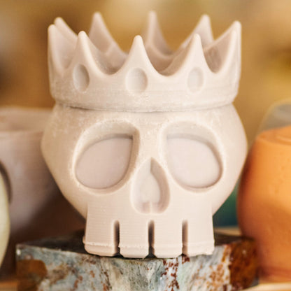 King Skull Candle w/ Crown