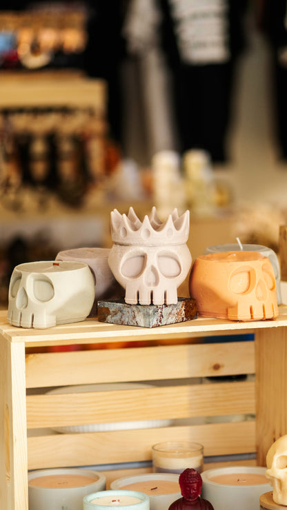 King Skull Candle w/ Crown