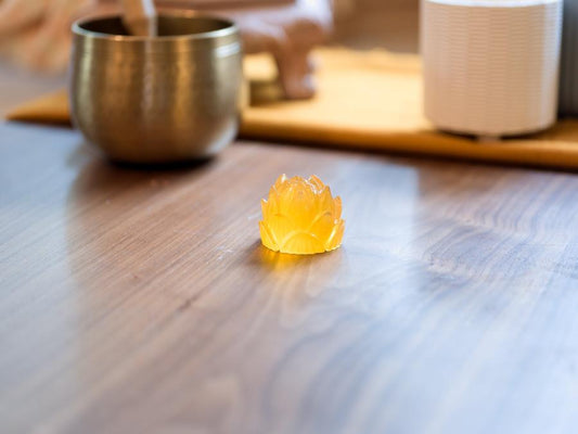 Lotus Resin Statue – Handmade at Sangha House 🌸