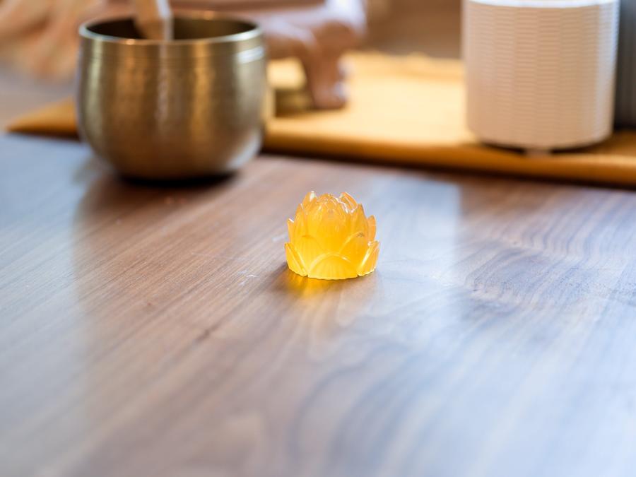 Lotus Resin Statue – Handmade at Sangha House 🌸