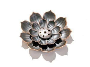 Lotus shaped metal incense holder | Handcrafted & Mindful Products