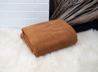 Organic Cotton Throw Blanket – Handwoven & Earth Friendly