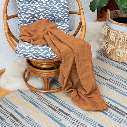 Organic Cotton Throw Blanket – Handwoven & Earth Friendly