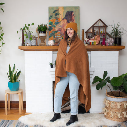 Organic Cotton Throw Blanket – Handwoven & Earth Friendly