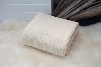 Organic Cotton Throw Blanket – Handwoven & Earth Friendly