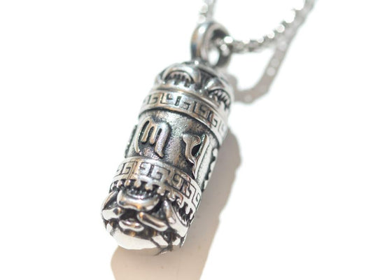 Om Mani Padme Hum pendant with small storage area for Ash or sand. | Handcrafted & Mindful Products