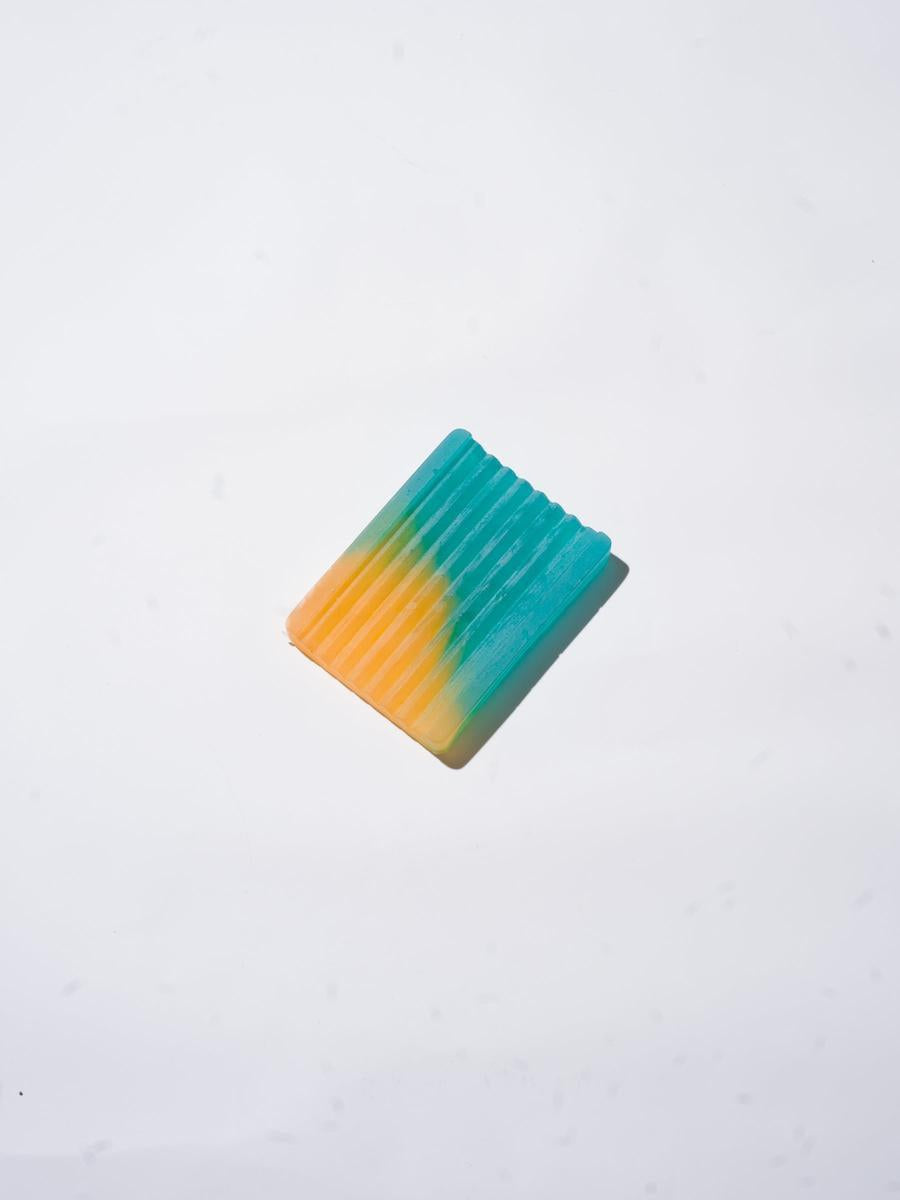 Orange and Blue Sharp Duo Soap Dish | Sustainably made at Sangha House - Handmade at Sangha House