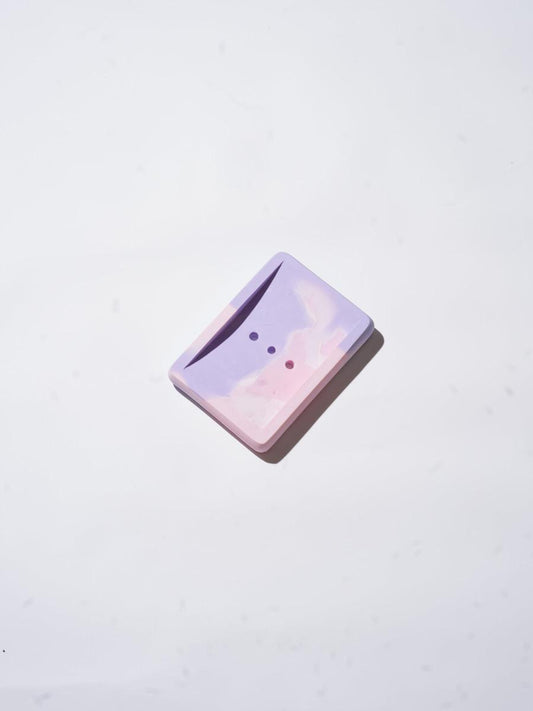Pink and Lavender Smooth Duo Soap Dish | Sustainably made at Sangha House - Handmade at Sangha House