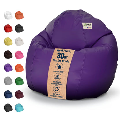 Vinyl Bean Bag Chair – Marine Grade Indoor/Outdoor Lounger