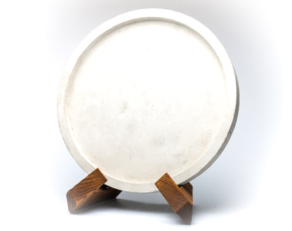 12-Inch Round Concrete Tray – Handcrafted at Sangha House