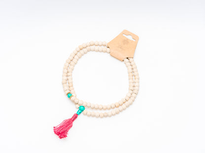 Yak Bone and Turquoise Mala Beads