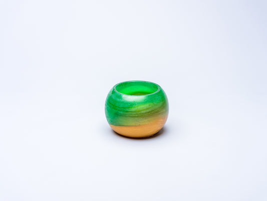 Golden Jade Sphere Container - Handmade at Sangha House