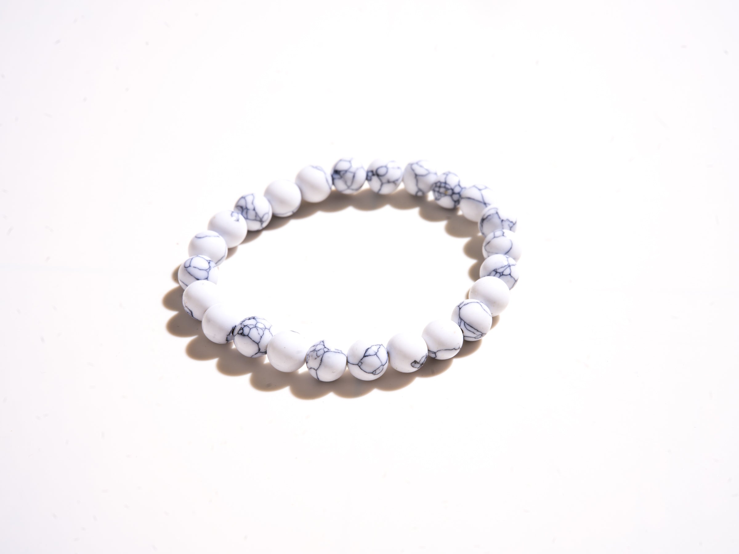 White Hematite Mala Bracelet