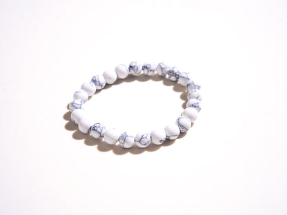 White Hematite Mala Bracelet