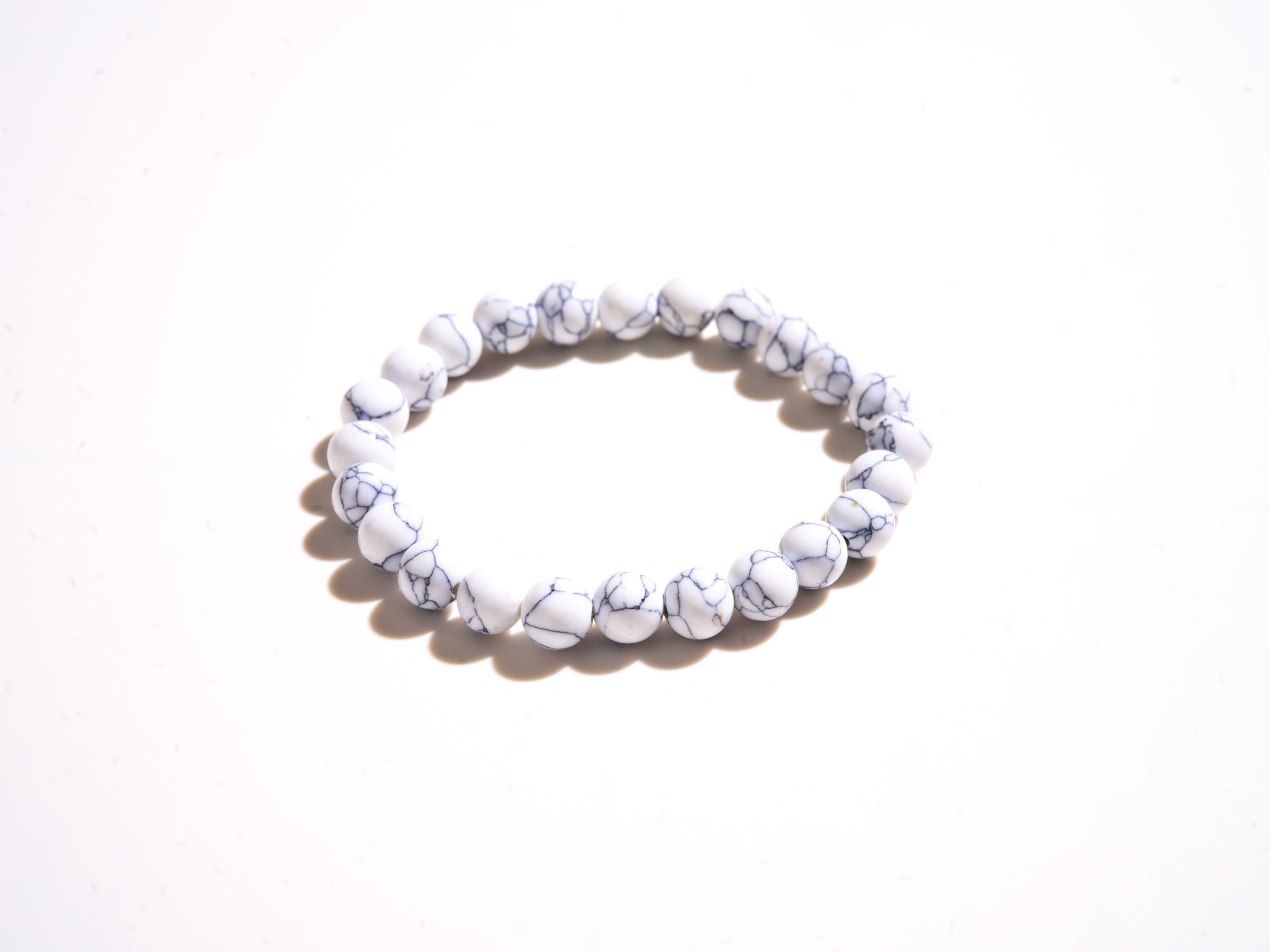 White Hematite Mala Bracelet