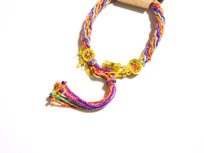 Tibetan Woven Bracelet – Handcrafted Protection & Good Fortune