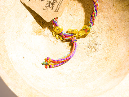 Tibetan Woven Bracelet – Handcrafted Protection & Good Fortune