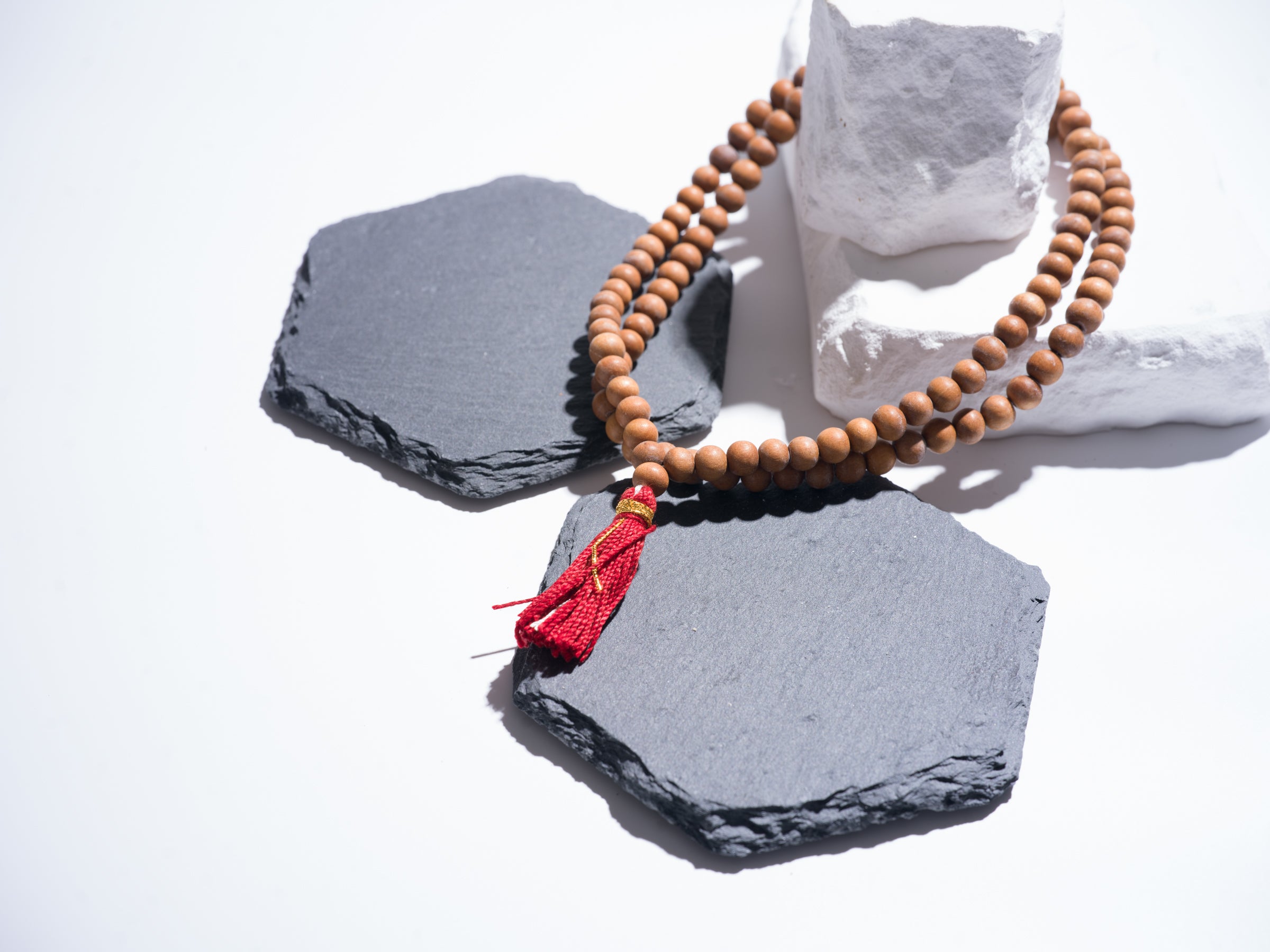 Authentic Sandalwood Mala – Handcrafted Buddhist Prayer Beads