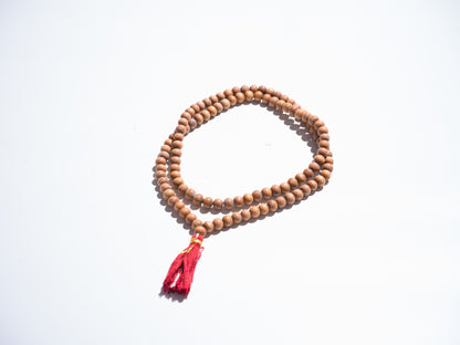 Authentic Sandalwood Mala – Handcrafted Buddhist Prayer Beads