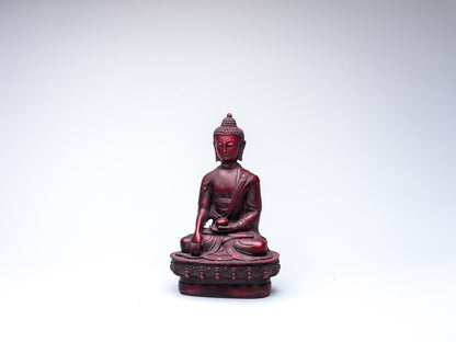 Shakyamuni Buddha Statue Antiqued Resin - Handcrafted at Sangha House