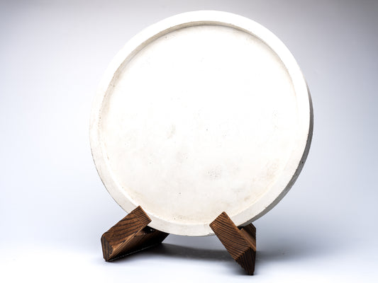 12-Inch Round Concrete Tray – Handcrafted at Sangha House