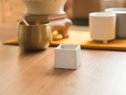 Square Tapered Concrete Incense Burner