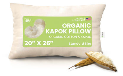Kapok Sleep Pillow – Organic Cotton Vegan Design