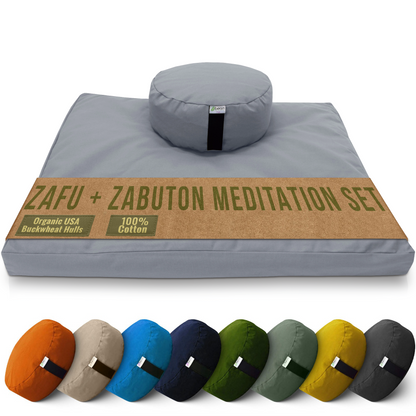 Cotton Meditation Cushion Set – Zafu & Zabuton, USA Made