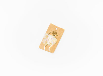Tibetan Cloud Laser Cut Acrylic Earrings – Sangha Shop Exclusive