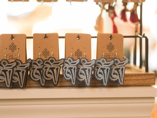 Tibetan Om Earrings