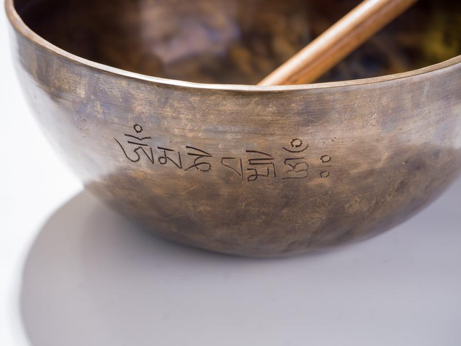 Tibetan Singing Bowl inscribed with "Om Mani Padme Hum" | Handcrafted & Mindful Products