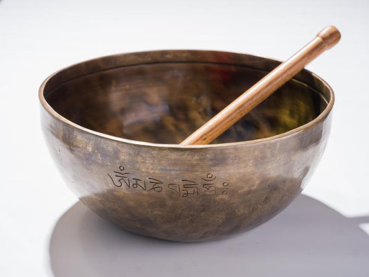Tibetan Singing Bowl inscribed with "Om Mani Padme Hum" | Handcrafted & Mindful Products