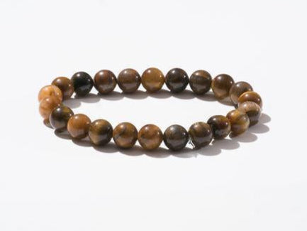Tiger Eye Bracelet For Men 8MM Natural Stone Beads Bracelet Set Stretch Lava Rock