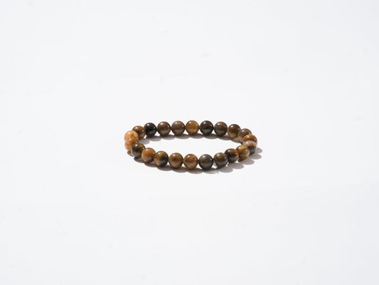 Tiger Eye Bracelet For Men 8MM Natural Stone Beads Bracelet Set Stretch Lava Rock