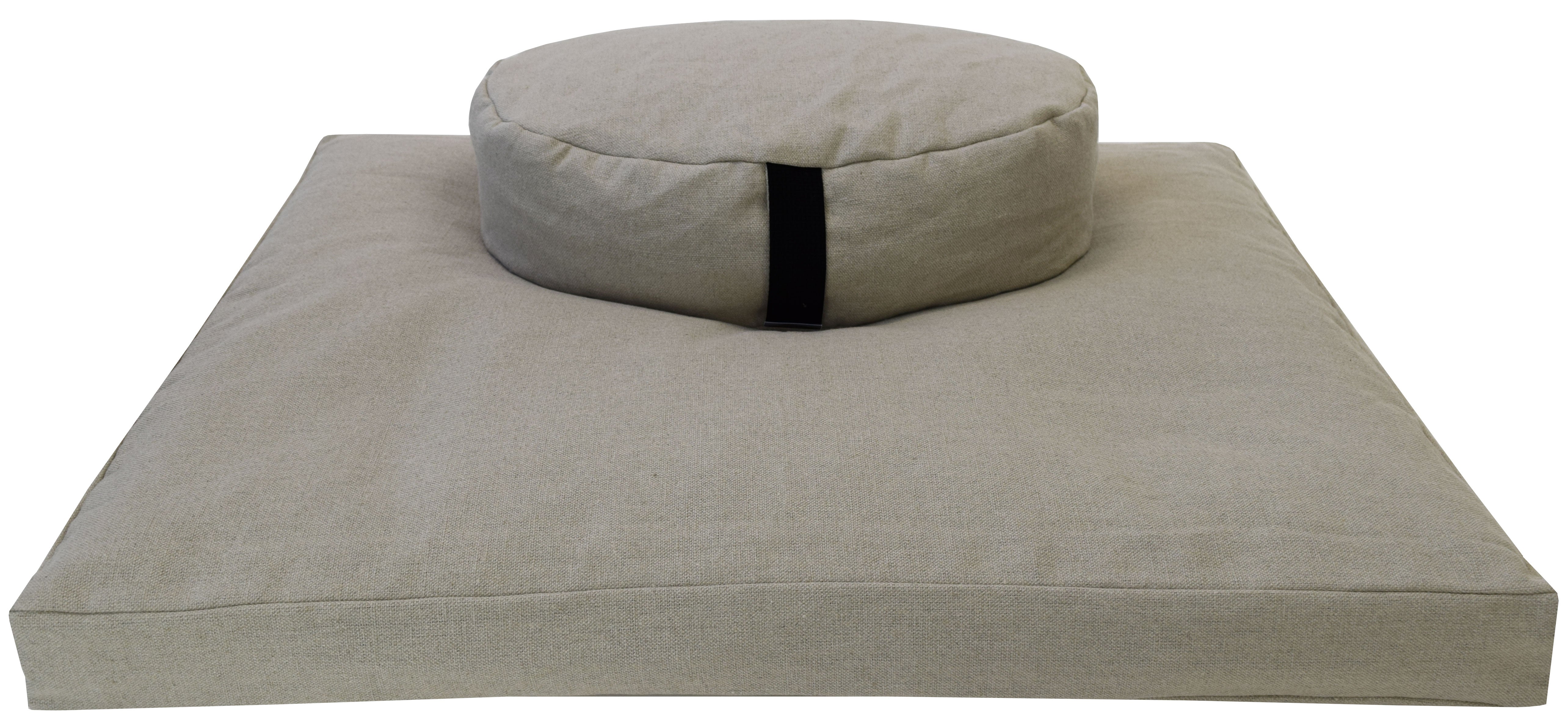Hemp Meditation Cushion Set – Zafu & Zabuton, Organic Fill