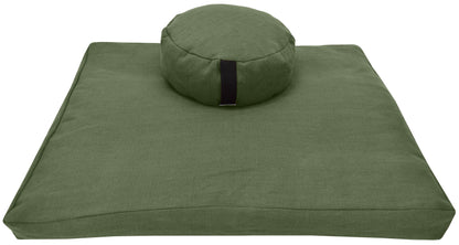 Hemp Meditation Cushion Set – Zafu & Zabuton, Organic Fill