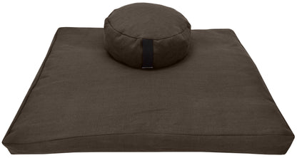 Hemp Meditation Cushion Set – Zafu & Zabuton, Organic Fill