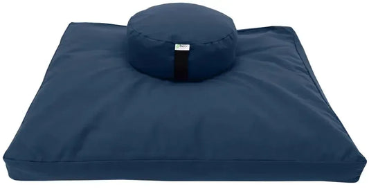 Zafu and Zabuton Meditation Cushion Set - Blue