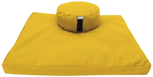 Zafu and Zabuton Meditation Cushion Set - Yellow