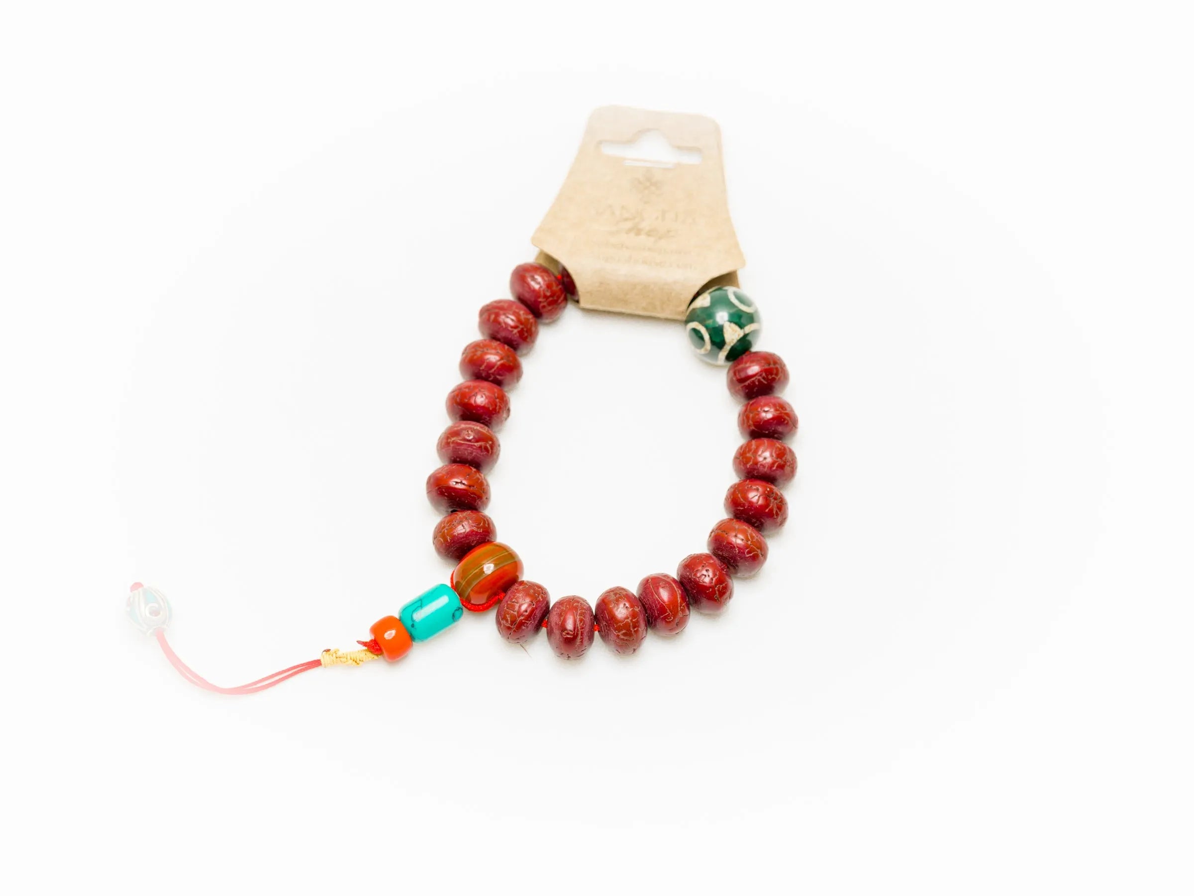 Antique & Glass Bead Mala Bracelet