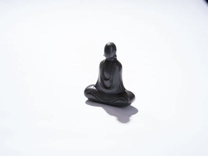 Cast Iron Buddha Statue | Minimalist Blank Face | 6"