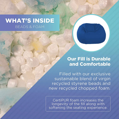 Comfy Bean Bag Loveseat – Cotton, Organic, or Hemp