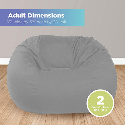 Comfy Bean Bag Loveseat – Cotton, Organic, or Hemp