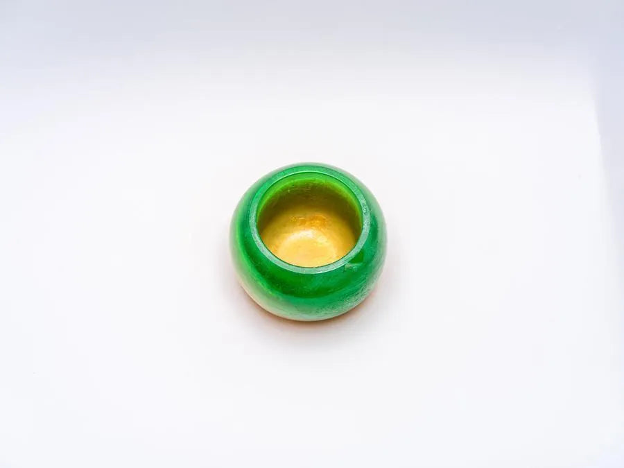Golden Jade Sphere Container - Handmade at Sangha House