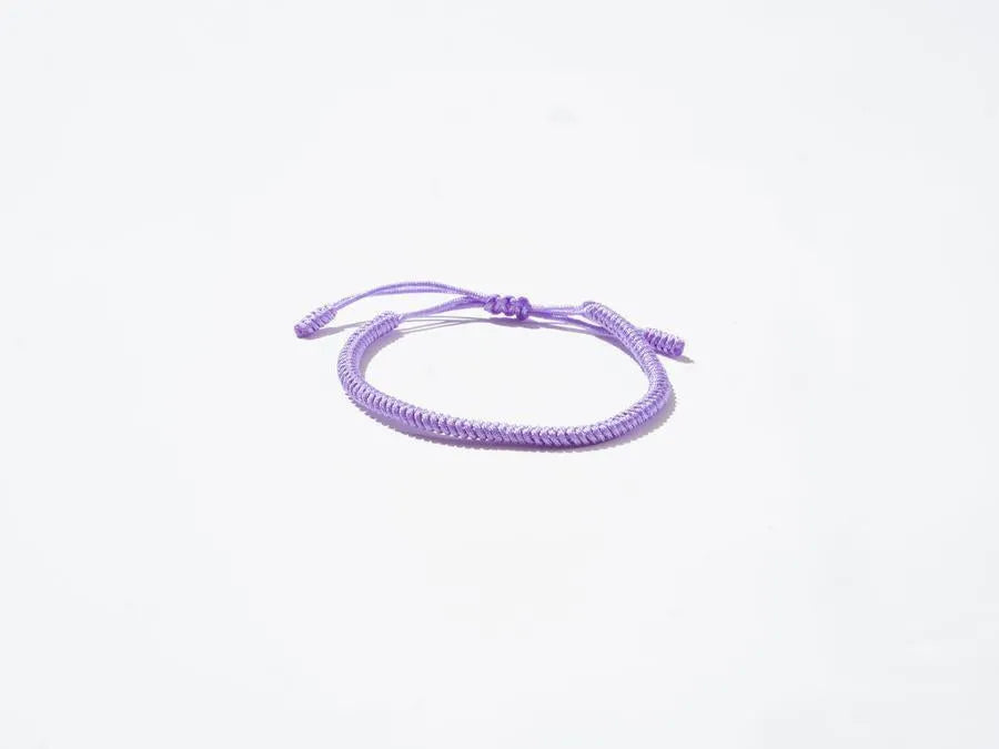 Lavender Woven String Bracelet - Handmade at Sangha House
