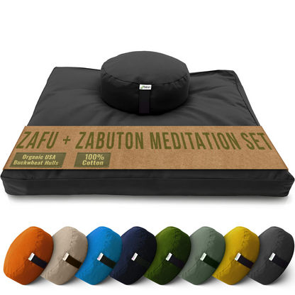 Cotton Meditation Cushion Set – Zafu & Zabuton, USA Made