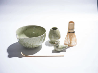 Matcha Tea Whisk Set – 5-Piece Japanese Tea Ceremony Kit (Matcha Green)