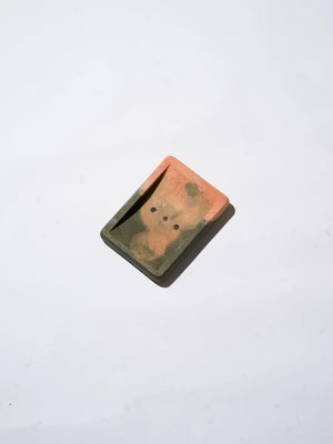 Olive and Peach Smooth Duo Soap Dish | Sustainably made at Sangha House - Handmade at Sangha House