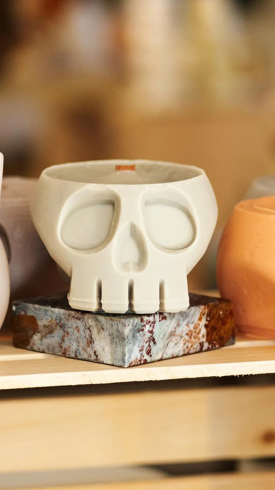 Spooky Skull Candle