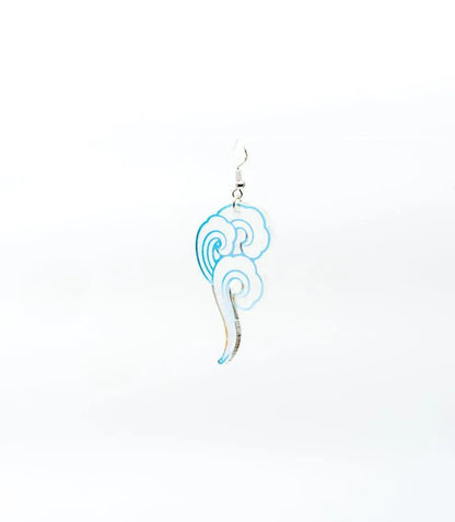 Tibetan Cloud Laser Cut Acrylic Earrings – Sangha Shop Exclusive